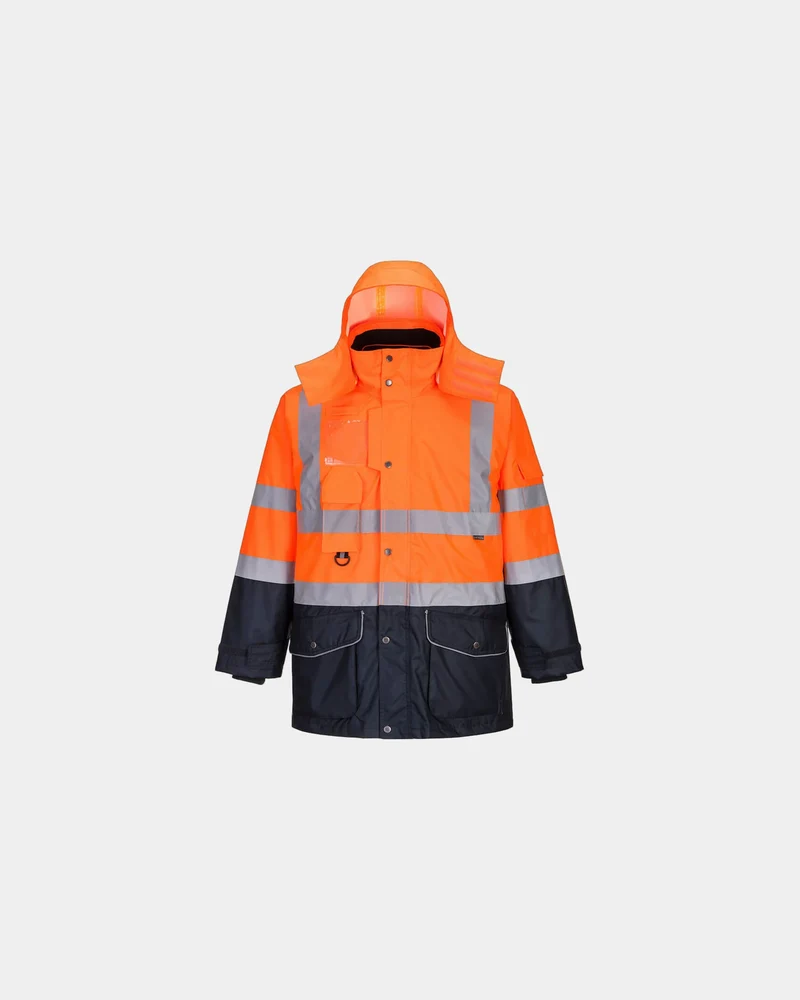 Parka hochsichtbar wasserdicht Kontrast zum Personalisieren