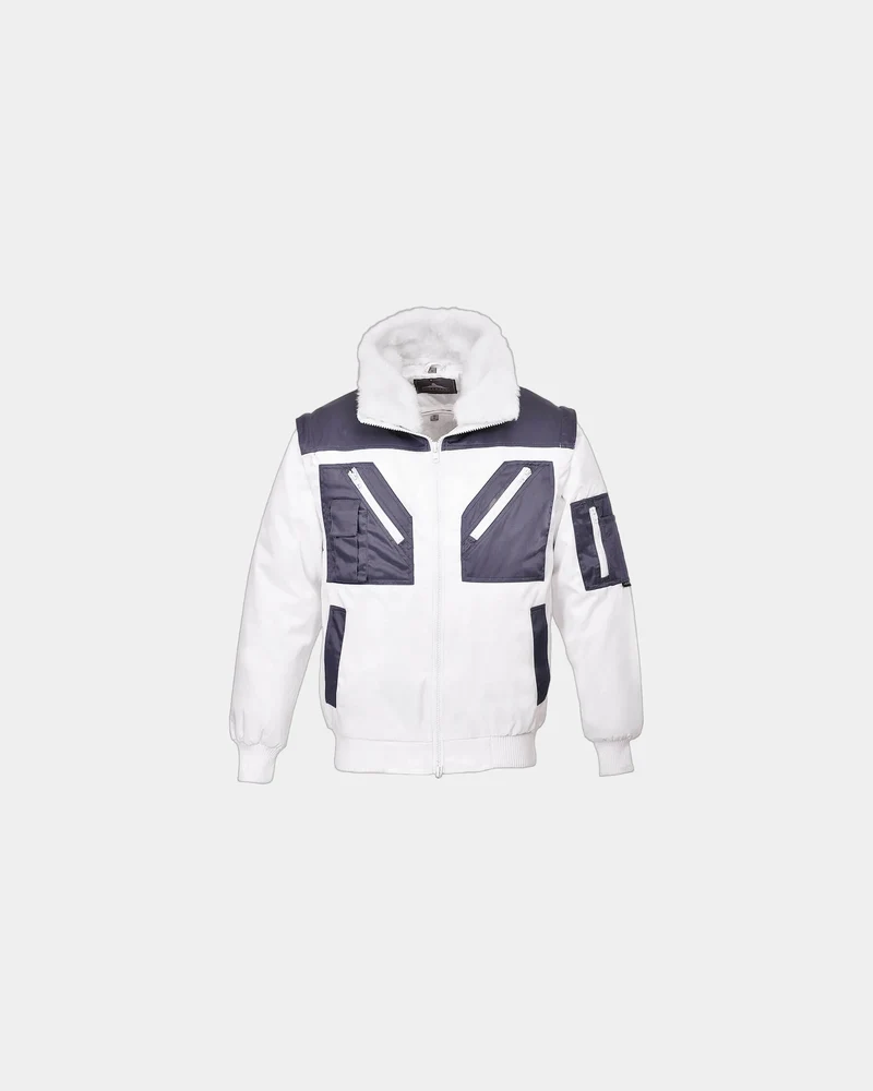 Pilotenjacke zweifarbig abnehmbare Ärmel zum Personalisieren