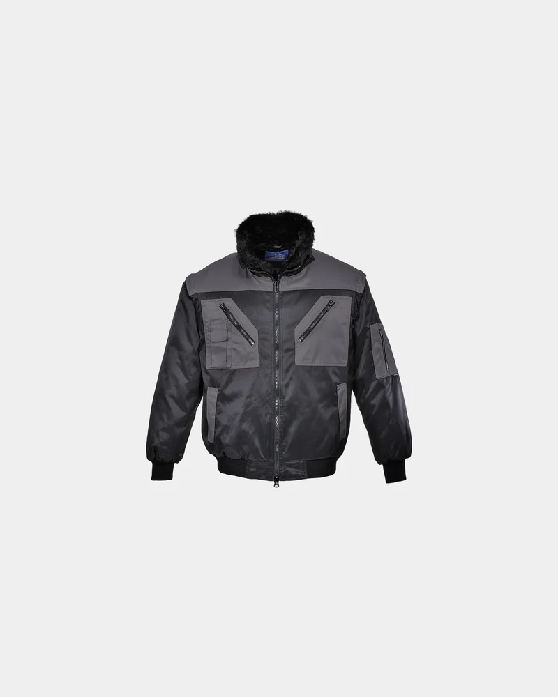 Pilotenjacke zweifarbig abnehmbare Ärmel zum Personalisieren
