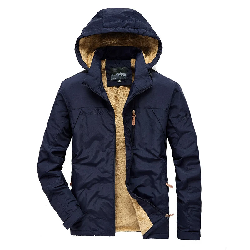 Herren Gefütterte Kapuzenjacke mit Teddyfleece-Innenfutter und winddichter Shell Drune