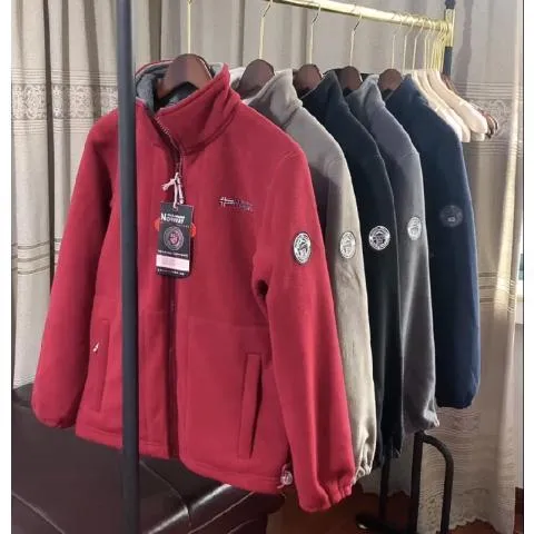 Herren Fleecejacke mit Stehkragen, durchgehendem Reißverschluss und wärmender Microfleece-Innenlage Drune