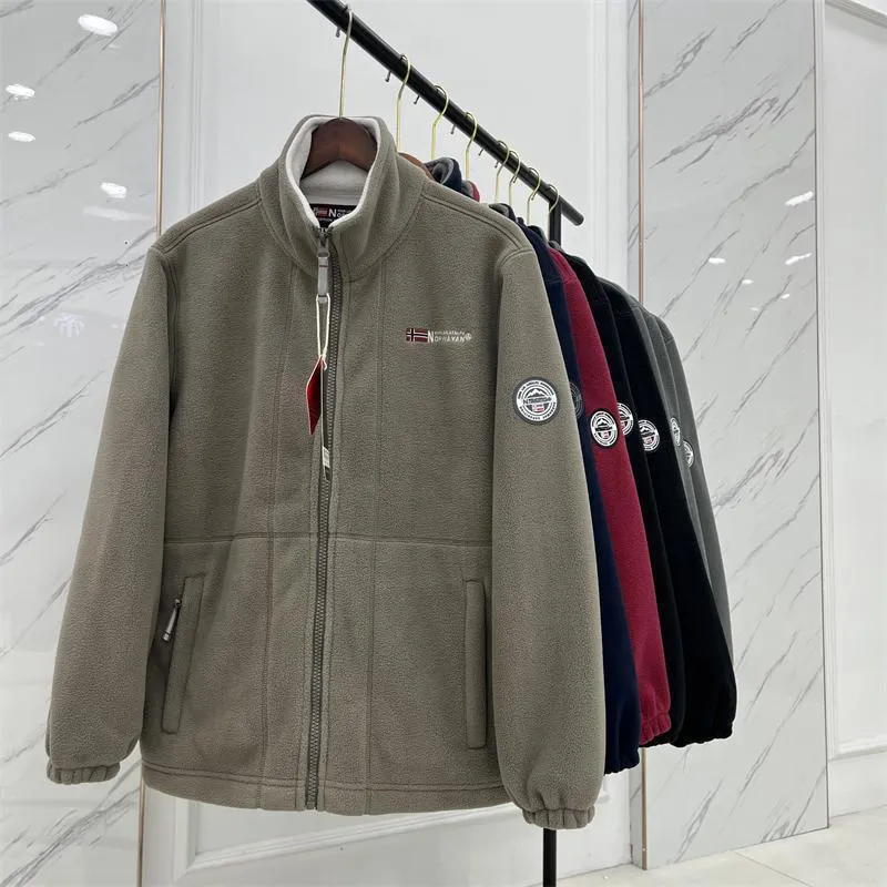 Herren Fleecejacke mit Stehkragen, durchgehendem Reißverschluss und wärmender Microfleece-Innenlage Drune