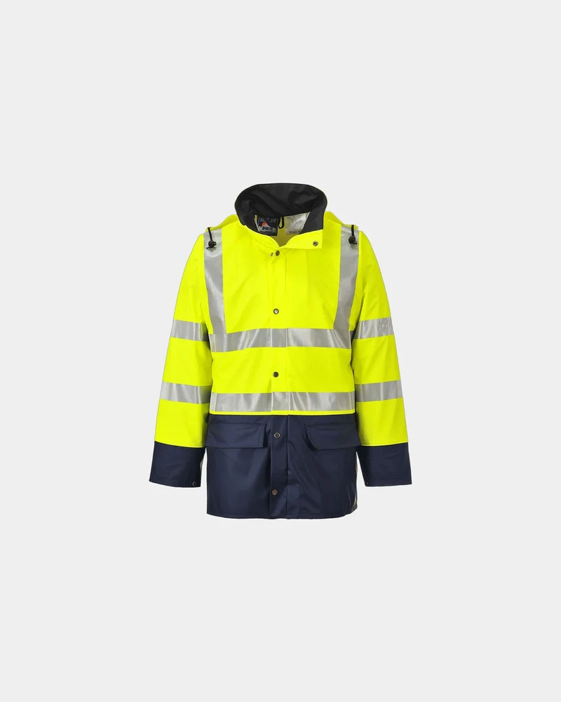 Zweifarbige PU Regenjacke zum Personalisieren