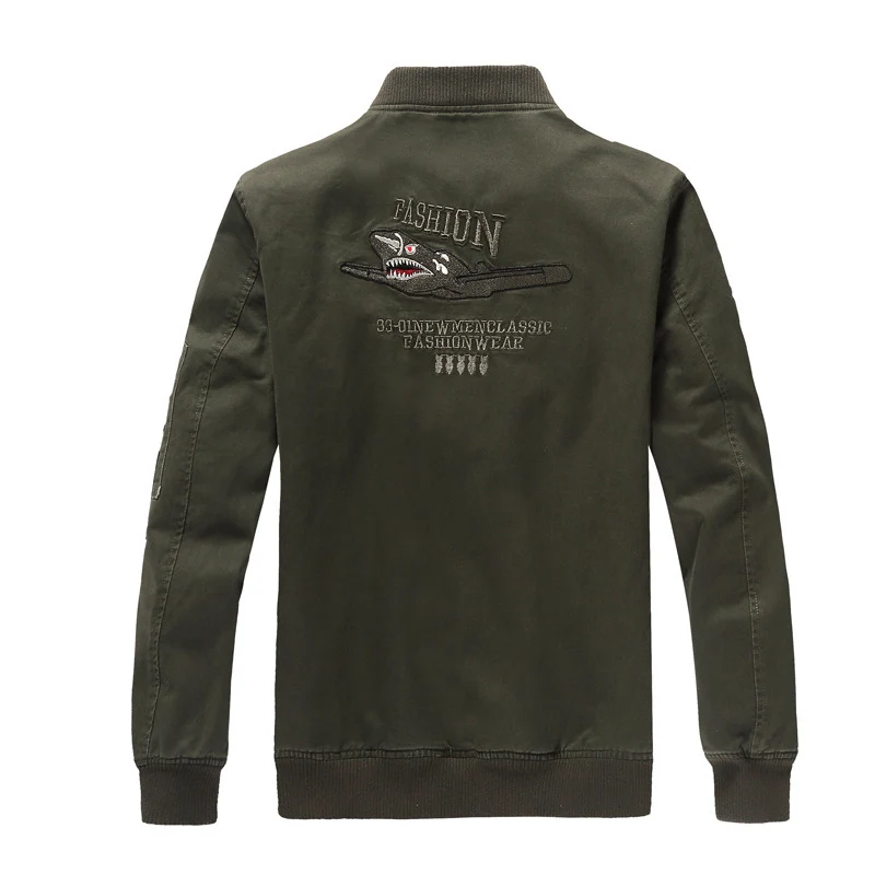 Herren Field-Bomberjacke im Pilotenstil mit Patch-Applikationen und Ärmeltasche Drune