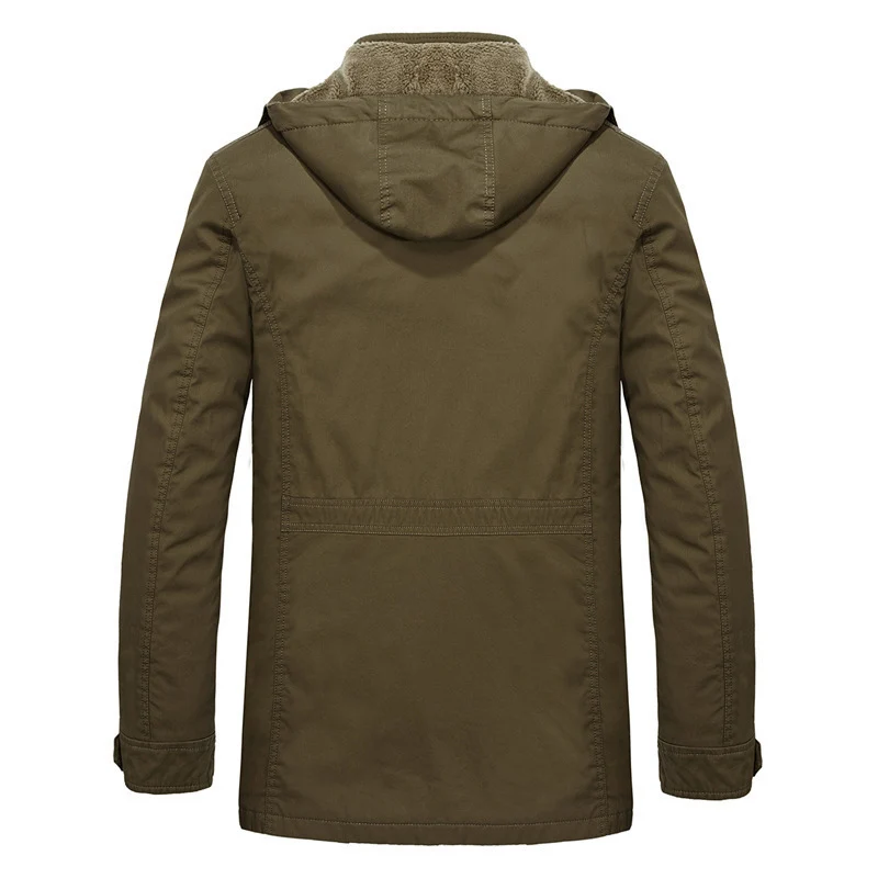 Herren Feldparka mit Teddyfutter und verstellbarer Kapuze Drune