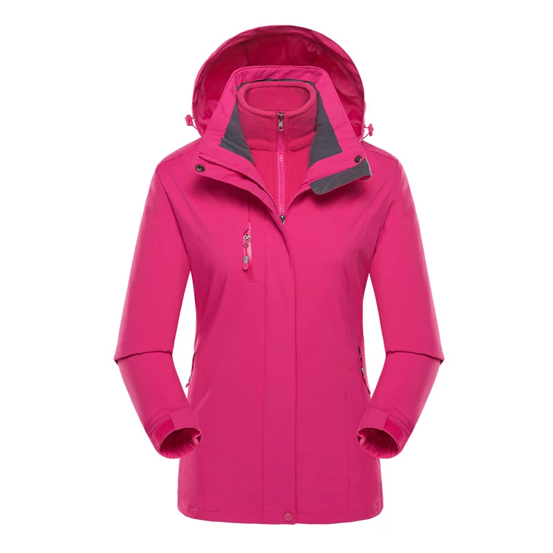 Herren dreiteilige Softshell-Winterjacke mit herausnehmbarer Fleece-Innenjacke und abnehmbarer Kapuze Drune
