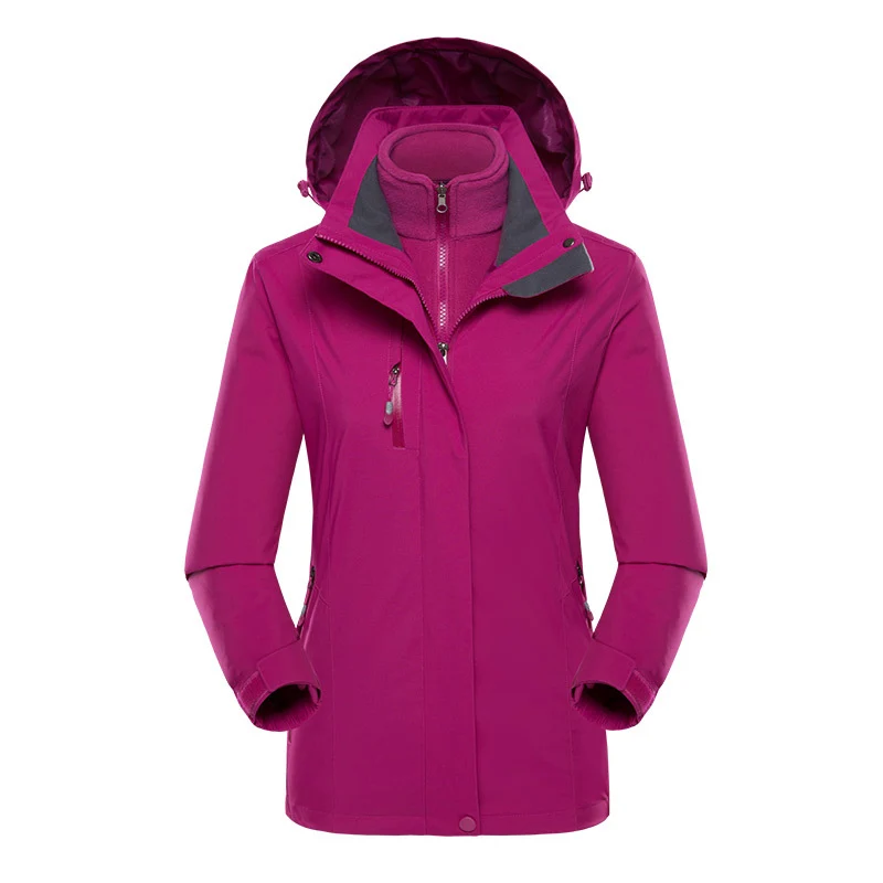 Herren dreiteilige Softshell-Winterjacke mit herausnehmbarer Fleece-Innenjacke und abnehmbarer Kapuze Drune