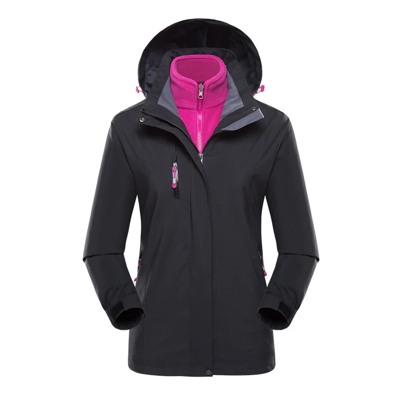 Herren dreiteilige Softshell-Winterjacke mit herausnehmbarer Fleece-Innenjacke und abnehmbarer Kapuze Drune