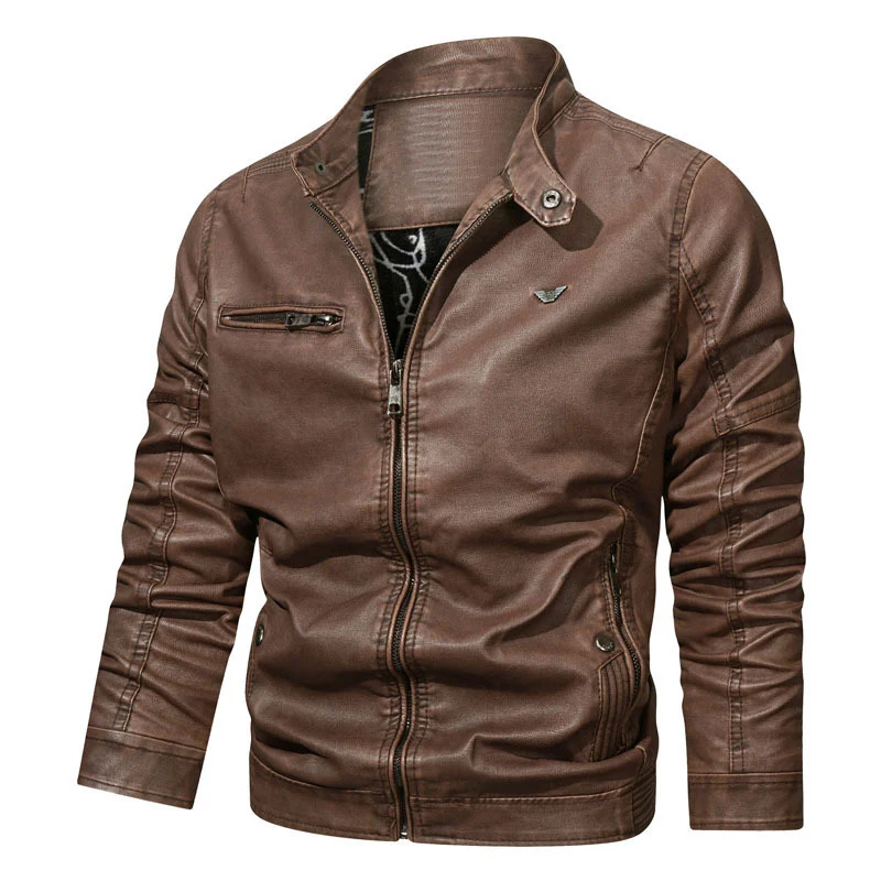 Herren Denim-Bomberjacke im Vintage-Look mit Reißverschluss und Ärmesteppungen Drune