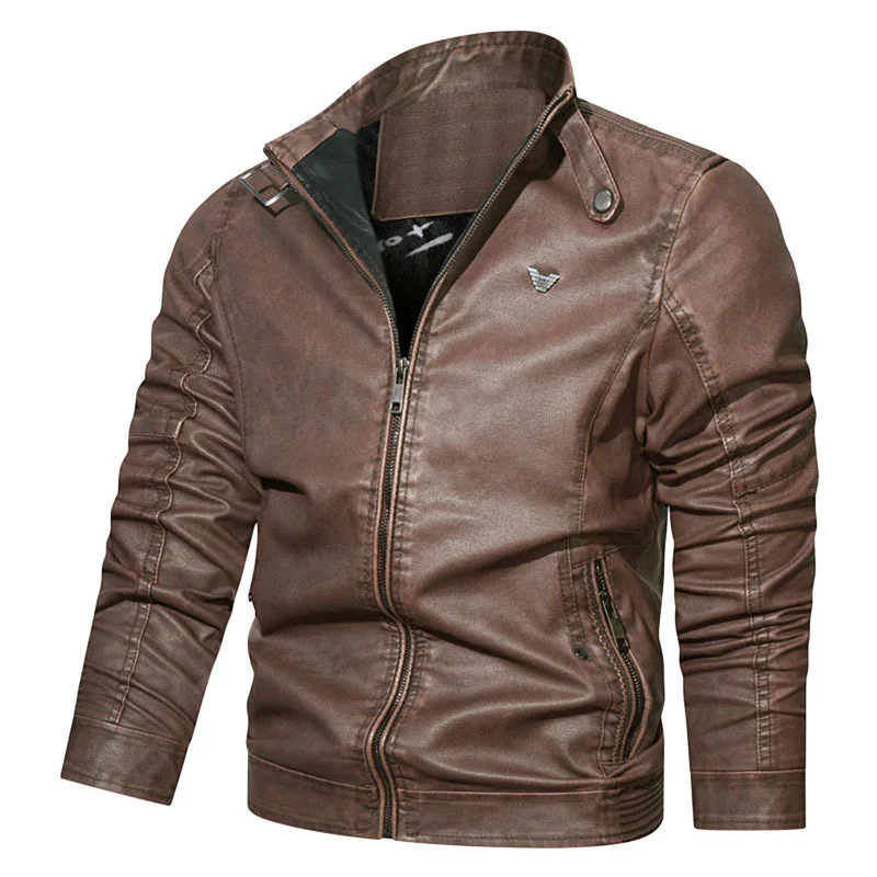 Herren Denim-Blouson im Aviator-Look mit hochschließendem Stehkragen, Zierfaltenärmeln und verdeckten Reißverschlusstaschen Drune