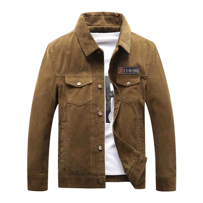 Herren Cord‑Truckerjacke mit Teddyfutter und aufgesetzten Brusttaschen Drune