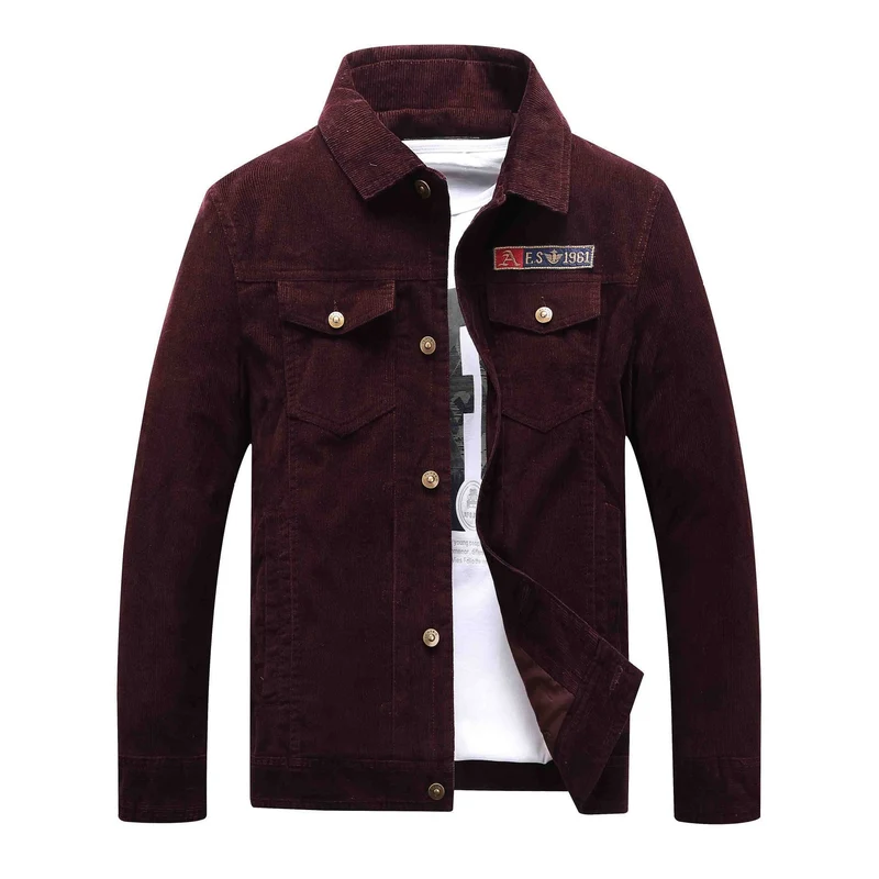 Herren Cord‑Truckerjacke mit Teddyfutter und aufgesetzten Brusttaschen Drune