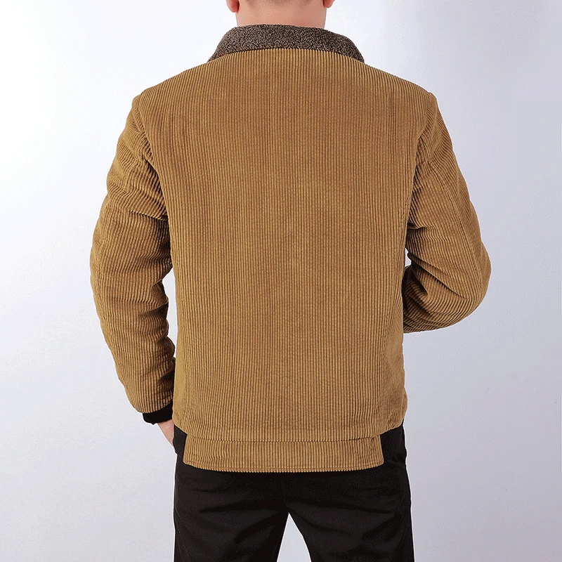 Herren Cord-Blouson mit Sherpa-Kragen und wärmender Teddyfutter-Innenseite Drune
