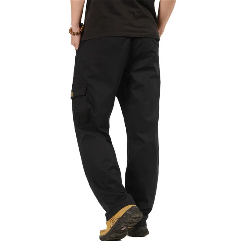Herren Cargohose mit elastischem Bund, multifunktionalen Utility‑Taschen und geradem Schnitt Drune