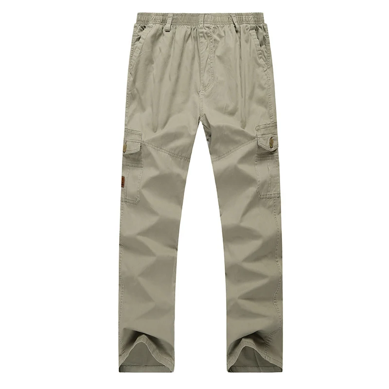 Herren Cargohose mit elastischem Bund, multifunktionalen Utility‑Taschen und geradem Schnitt Drune