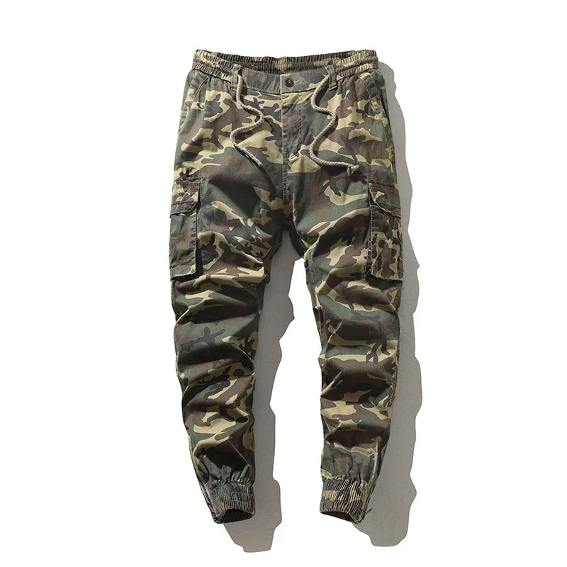 Herren Cargohhose im Joggerstil mit Kordelzug, Bündchen und Mehrfach-Taschen Drune