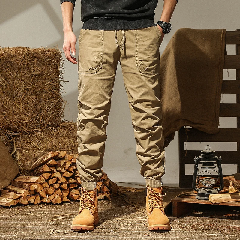 Herren Cargo-Joggerhose mit elastischem Saum, Tunnelzug und Utility-Pattentaschen Drune