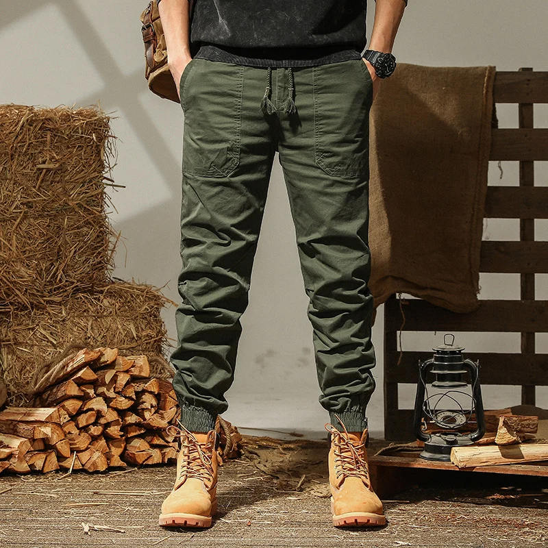 Herren Cargo-Joggerhose mit elastischem Saum, Tunnelzug und Utility-Pattentaschen Drune