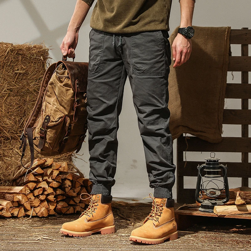 Herren Cargo-Joggerhose mit elastischem Saum, Tunnelzug und Utility-Pattentaschen Drune