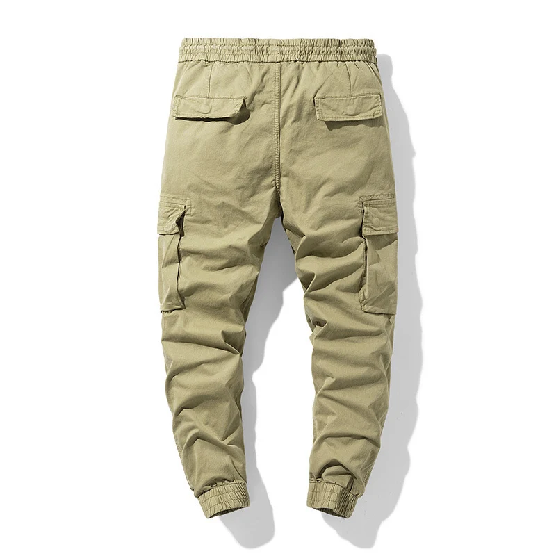 Herren Cargo-Jogger mit elastischem Bund, Multifunktions-Taschen und gesmokten Bündchen Drune