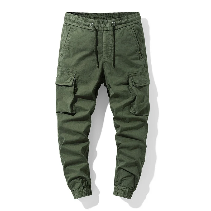 Herren Cargo-Jogger mit elastischem Bund, Multifunktions-Taschen und gesmokten Bündchen Drune