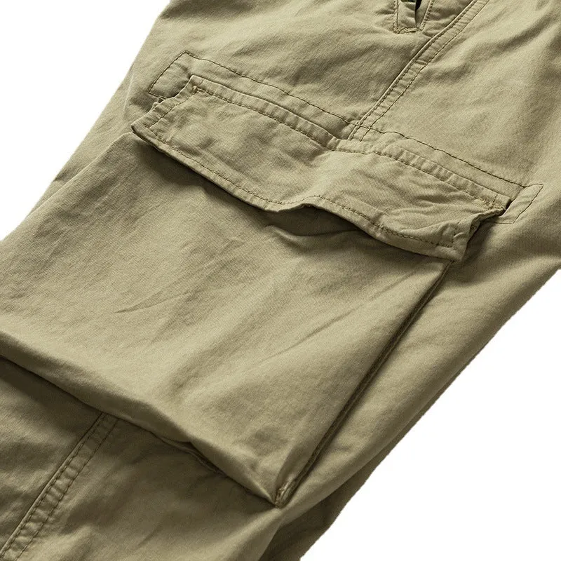 Herren Cargo-Jogger mit elastischem Bund, Multifunktions-Taschen und gesmokten Bündchen Drune