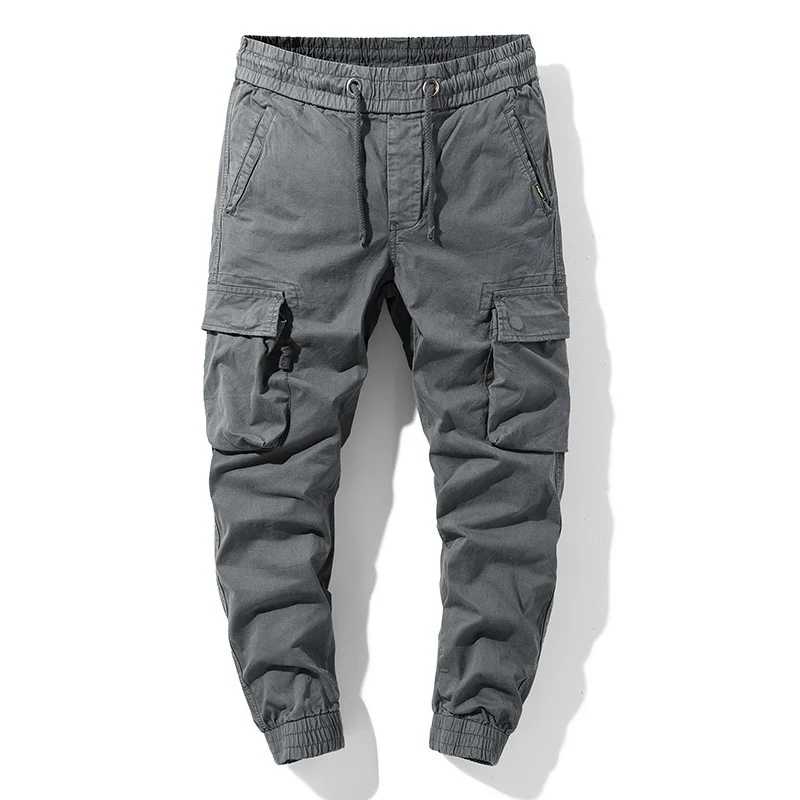 Herren Cargo-Jogger mit elastischem Bund, Multifunktions-Taschen und gesmokten Bündchen Drune