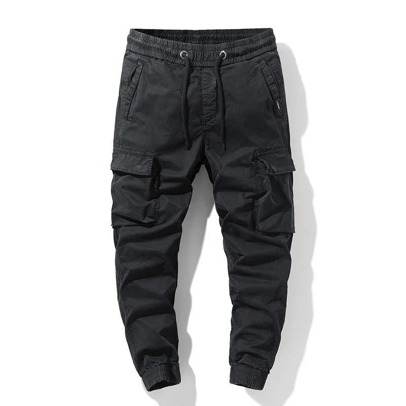 Herren Cargo-Jogger mit elastischem Bund, Multifunktions-Taschen und gesmokten Bündchen Drune