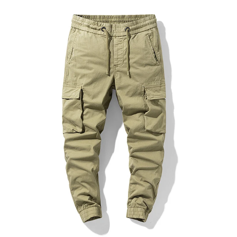 Herren Cargo-Jogger mit elastischem Bund, Multifunktions-Taschen und gesmokten Bündchen Drune