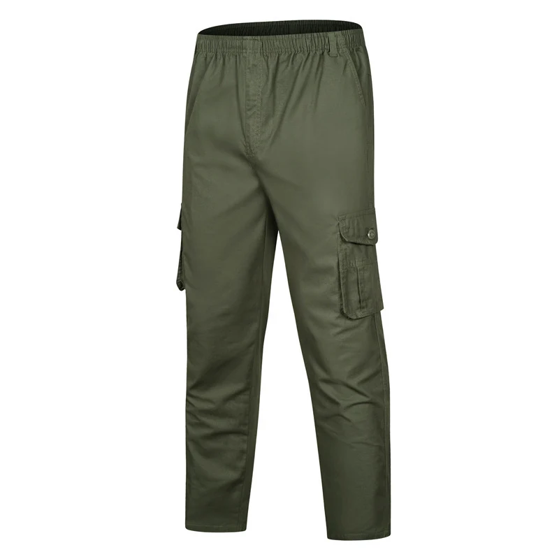 Herren Cargo-Hose mit elastischem Bund, Mehrfachtaschen und geradem Bein Drune
