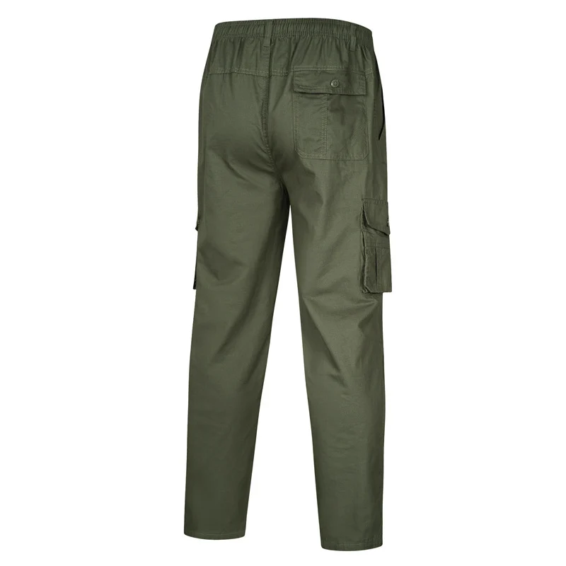 Herren Cargo-Hose mit elastischem Bund, Mehrfachtaschen und geradem Bein Drune