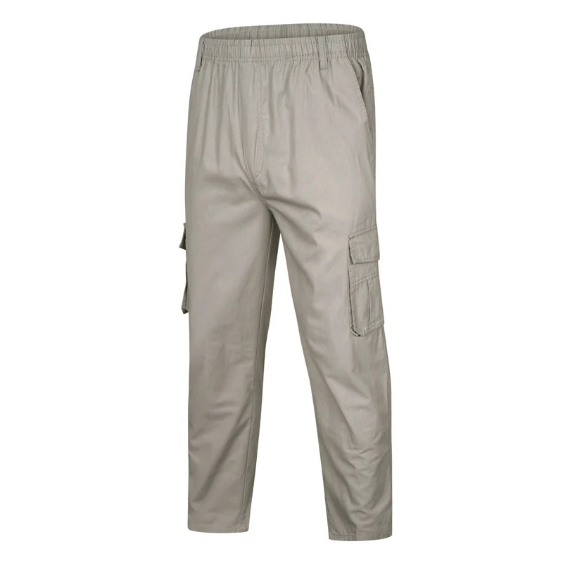 Herren Cargo-Hose mit elastischem Bund, Mehrfachtaschen und geradem Bein Drune