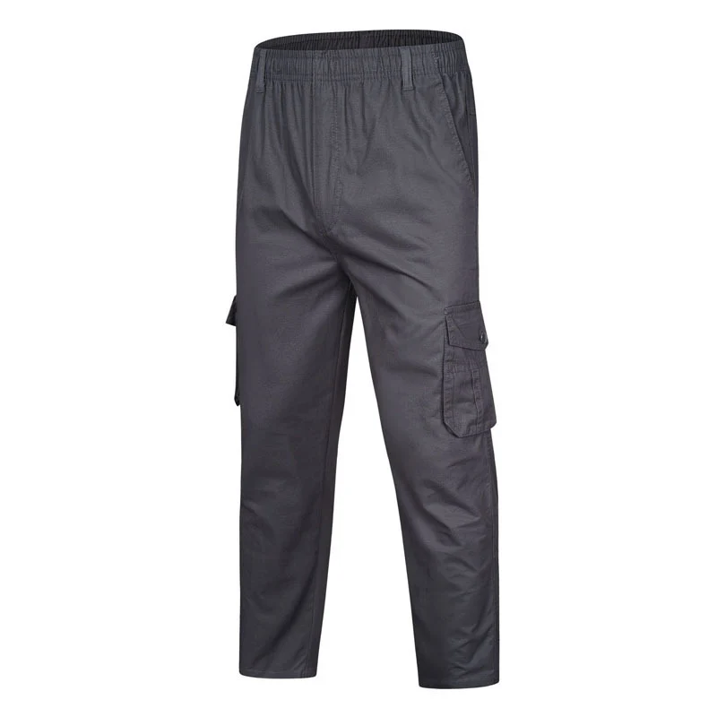 Herren Cargo-Hose mit elastischem Bund, Mehrfachtaschen und geradem Bein Drune