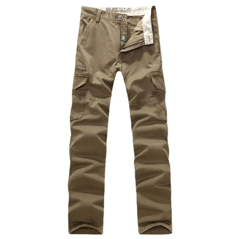 Herren Cargo-Hose im Utility-Stil mit Mehrfach-Taschen und verstärkten Knien Drune