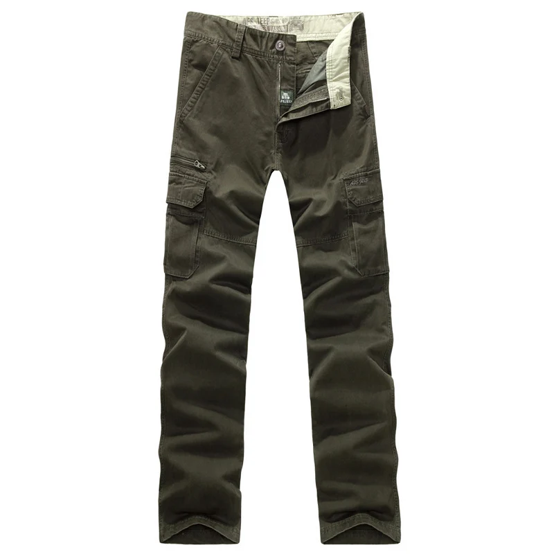 Herren Cargo-Hose im Utility-Stil mit Mehrfach-Taschen und verstärkten Knien Drune
