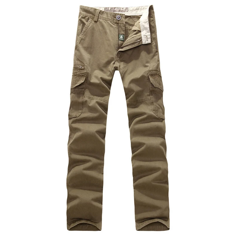 Herren Cargo-Hose im Utility-Stil mit Mehrfach-Taschen und verstärkten Knien Drune