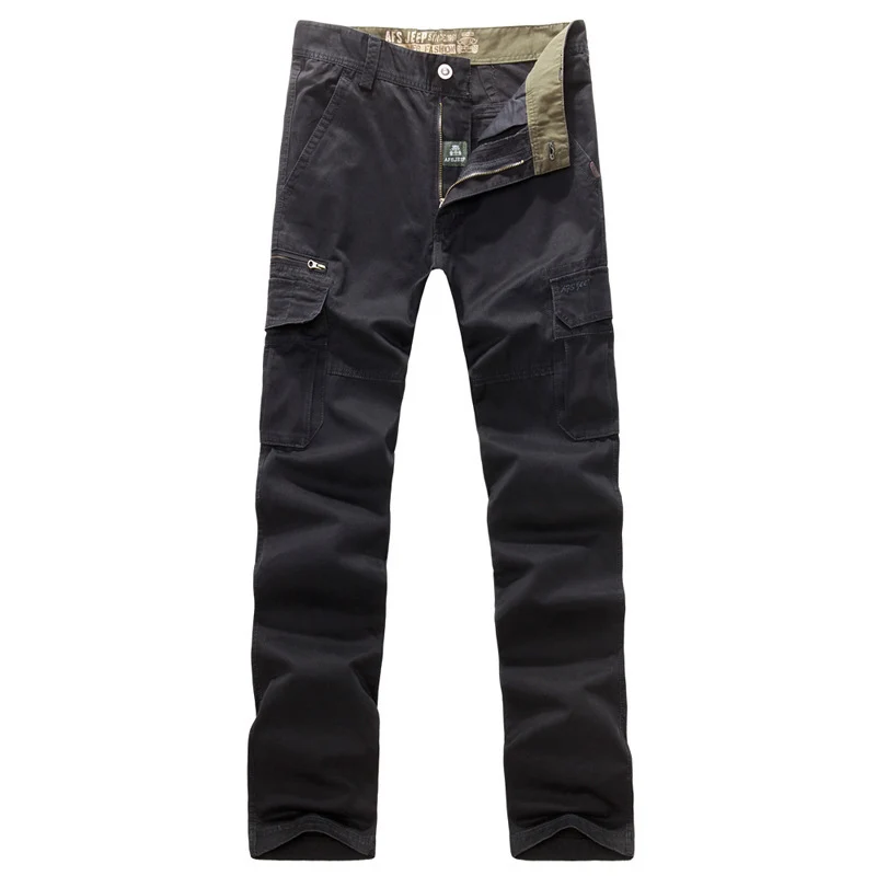 Herren Cargo-Hose im Utility-Stil mit Mehrfach-Taschen und verstärkten Knien Drune