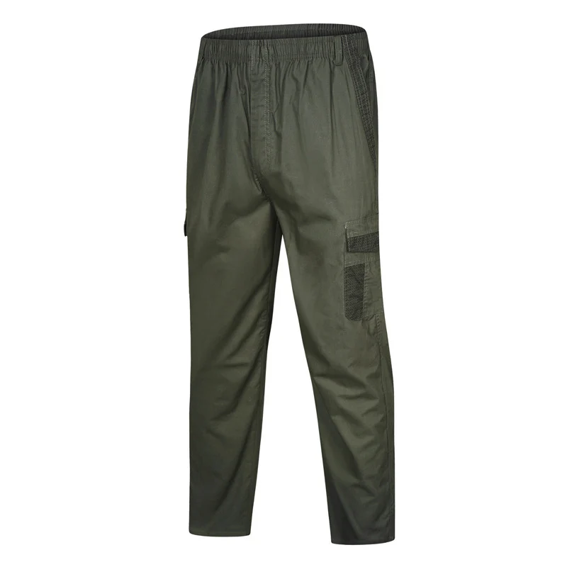 Herren Cargo-Freizeithose mit elastischem Bund, Mehrfach‑Taschen und Mesh‑Einsätzen Drune