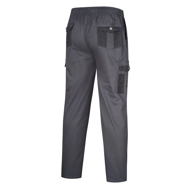 Herren Cargo-Freizeithose mit elastischem Bund, Mehrfach‑Taschen und Mesh‑Einsätzen Drune