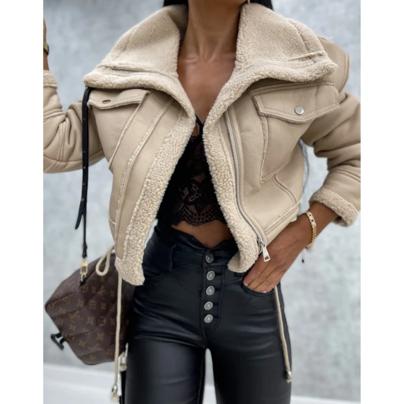 Drune | Kurze Warme Winter Jacke - Reißverschluss