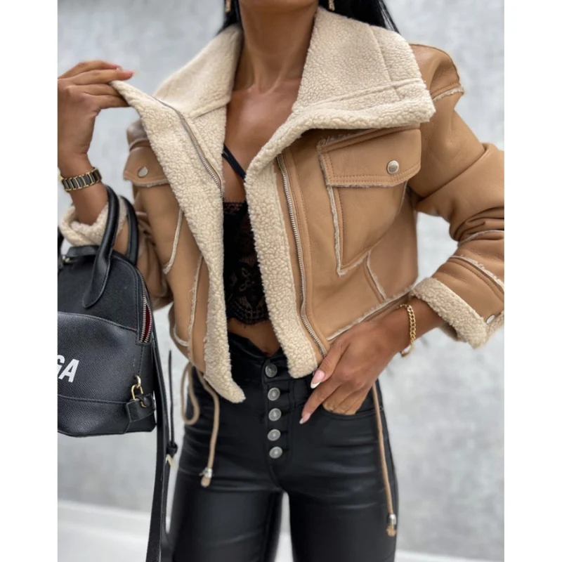 Drune | Kurze Warme Winter Jacke - Reißverschluss