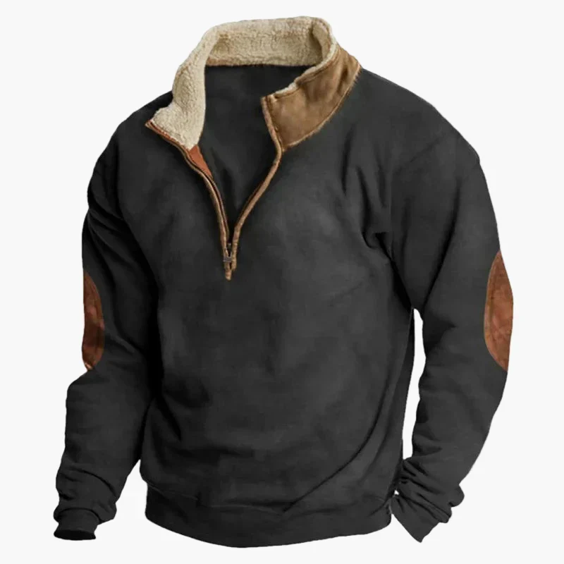 Drune | Western Style Pullover mit Azteken-Muster und Longhorn-Motiv - Bequemer Freizeit-Sweater für Outdoor & Alltag