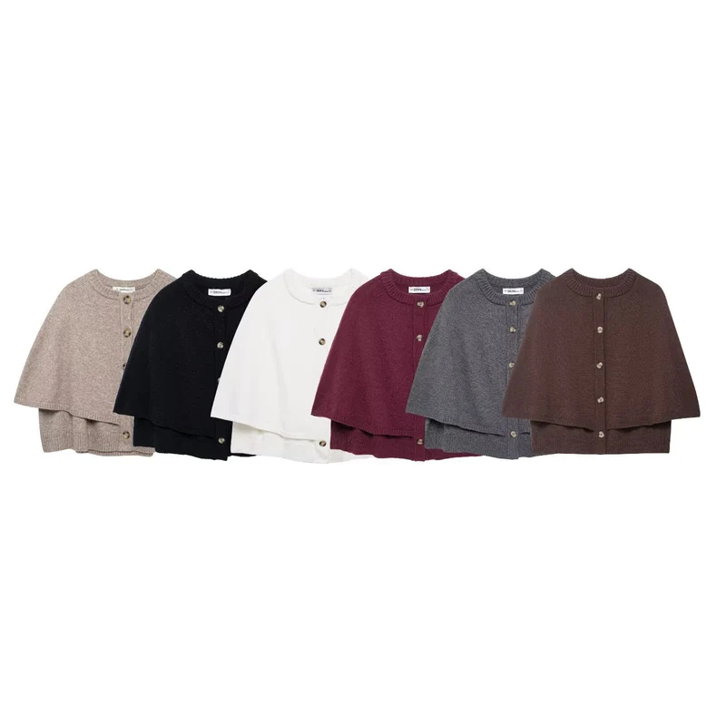 Damen Wolle Umhangjacke Drune