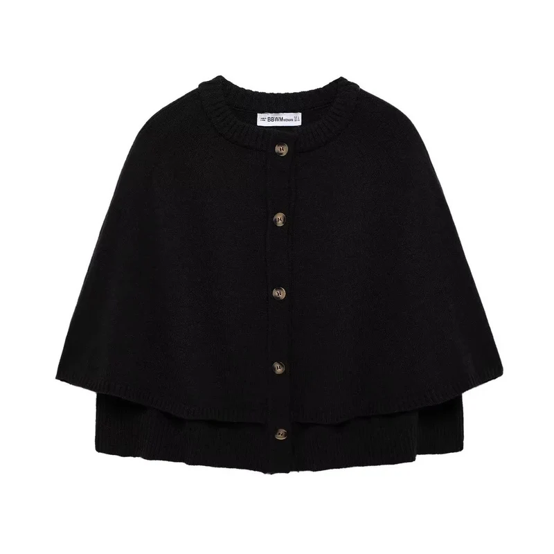 Damen Wolle Umhangjacke Drune