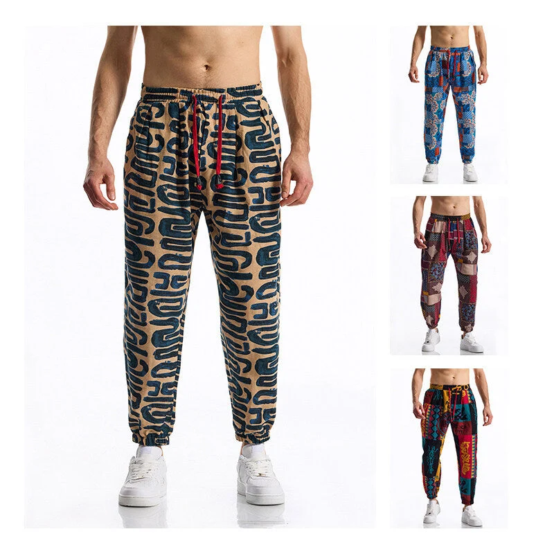 Herren Jogginghose mit modernem Patchwork-Design Drune