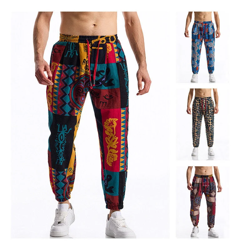 Herren Jogginghose mit modernem Patchwork-Design Drune