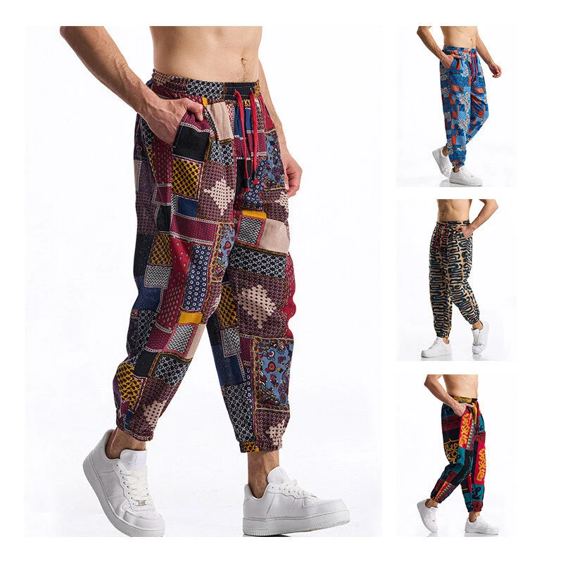 Herren Jogginghose mit modernem Patchwork-Design Drune
