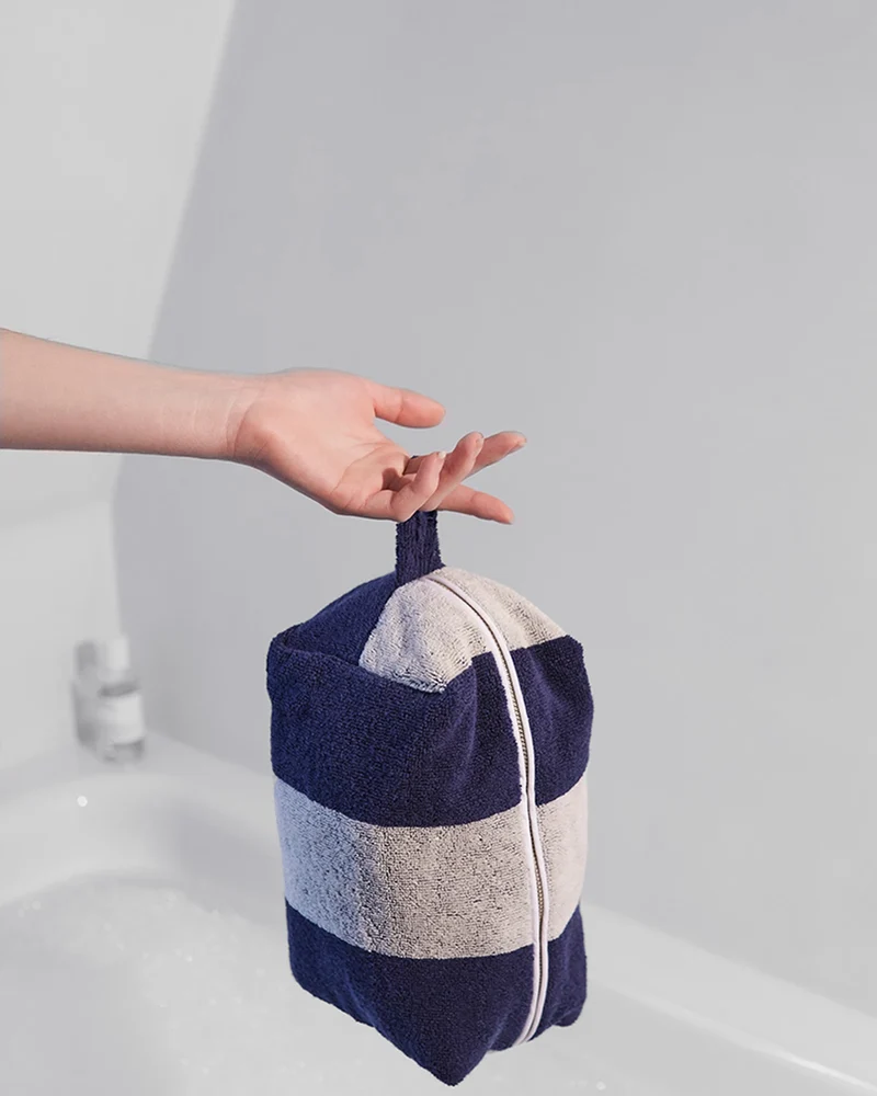 Kosmetiktasche Bio-Baumwolle La Handtuch Paris Riviera zum Personalisieren