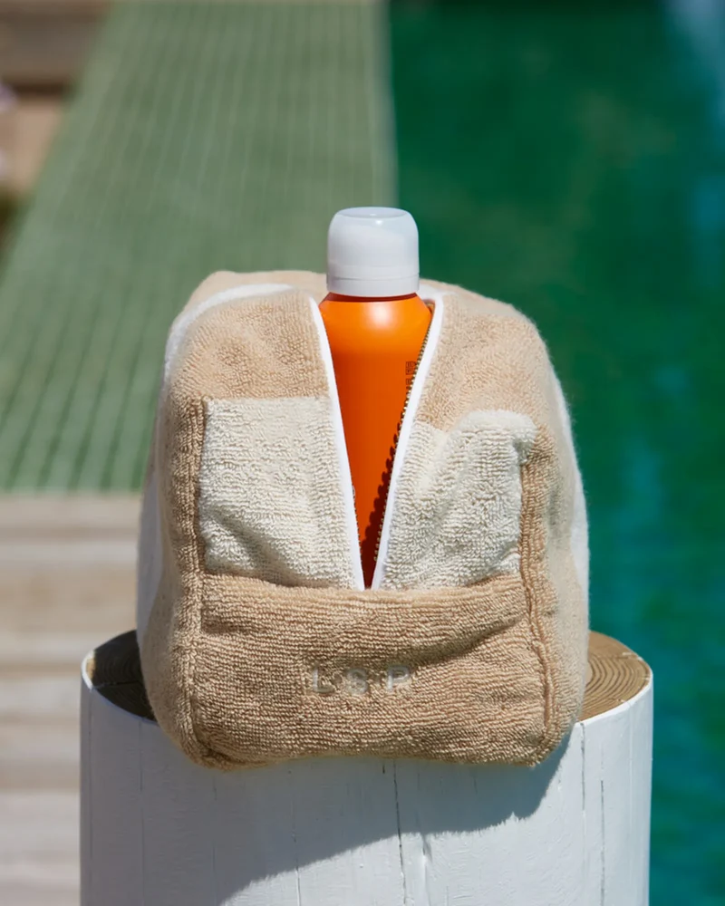 Kosmetiktasche Bio-Baumwolle La Handtuch Paris Riviera zum Personalisieren