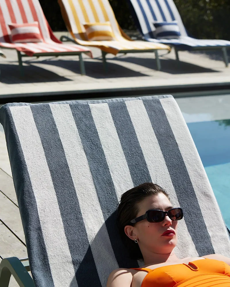 Handtuch 90x200 cm Rayures Riviera zum Personalisieren